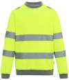RG563 TRF813 Regatta High Visibility Pro Contract Crew Neck Sweatshirt Yellow colour image